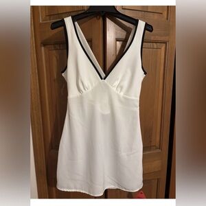 90s Y2K silky slip dress NWT Ego White Graduation Mini Dress Women’s Size 2